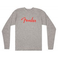 Load image into Gallery viewer, Fender Spaghetti Logo Long Sleeve T-Shirt, Heather Gray - XL