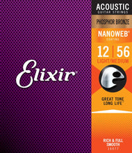 Load image into Gallery viewer, Elixir E16077 Nano Pb Acoustic 012-056 Light.Med.Set