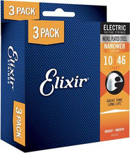 Load image into Gallery viewer, Elixir E16542 Electric Nano 10-46 Three Pack