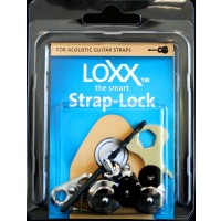 Load image into Gallery viewer, Loxx Music Box Acoustic Strap Locks - Chrome