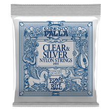 Load image into Gallery viewer, Ernie Ball Ep 2403 Nylon Clear&Silver Set