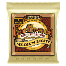 Load image into Gallery viewer, Ernie Ball Ew Medium/Light (3 Set Pack) 12-54