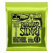 Load image into Gallery viewer, Ernie Ball Regular Slinky 10-46 (3 Set Pack)