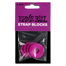 Load image into Gallery viewer, Ernie Ball Strap Blocks 4 Pack Purple