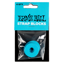 Load image into Gallery viewer, Ernie Ball Strap Blocks 4 Pack Blue