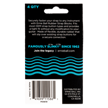 Load image into Gallery viewer, Ernie Ball Strap Blocks 4 Pack Blue