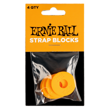 Load image into Gallery viewer, Ernie Ball Strap Blocks 4 Pack Orange