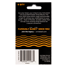 Load image into Gallery viewer, Ernie Ball Strap Blocks 4 Pack Orange