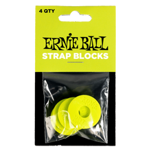 Load image into Gallery viewer, Ernie Ball Strap Blocks 4 Pack Green