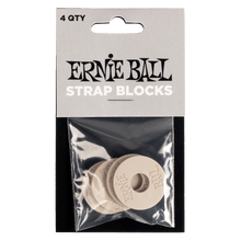 Load image into Gallery viewer, Ernie Ball Strap Blocks 4 Pack Grey