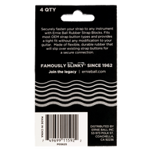 Load image into Gallery viewer, Ernie Ball Strap Blocks 4 Pack Grey