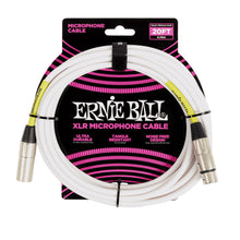 Load image into Gallery viewer, Ernie Ball 20Ft XLR Microphone Cable White