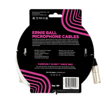 Load image into Gallery viewer, Ernie Ball 20Ft XLR Microphone Cable White