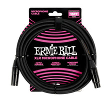 Load image into Gallery viewer, Ernie Ball 15Ft Braided XLR Microphone Cable Black