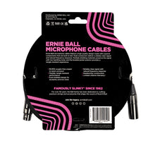 Load image into Gallery viewer, Ernie Ball 15Ft Braided XLR Microphone Cable Black