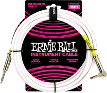 Load image into Gallery viewer, Ernie Ball 15Ft Pvc Straight-Angle White
