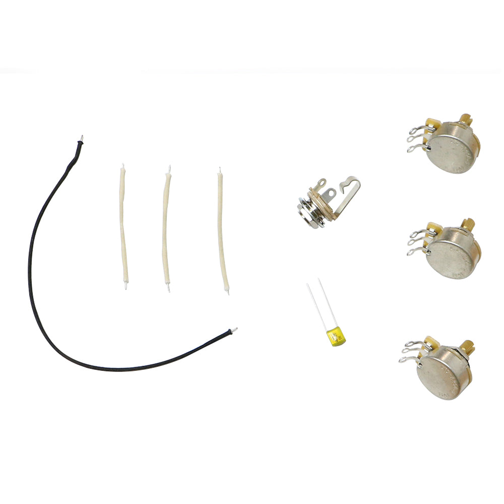 Jazz bass wiring kit with CTS pots