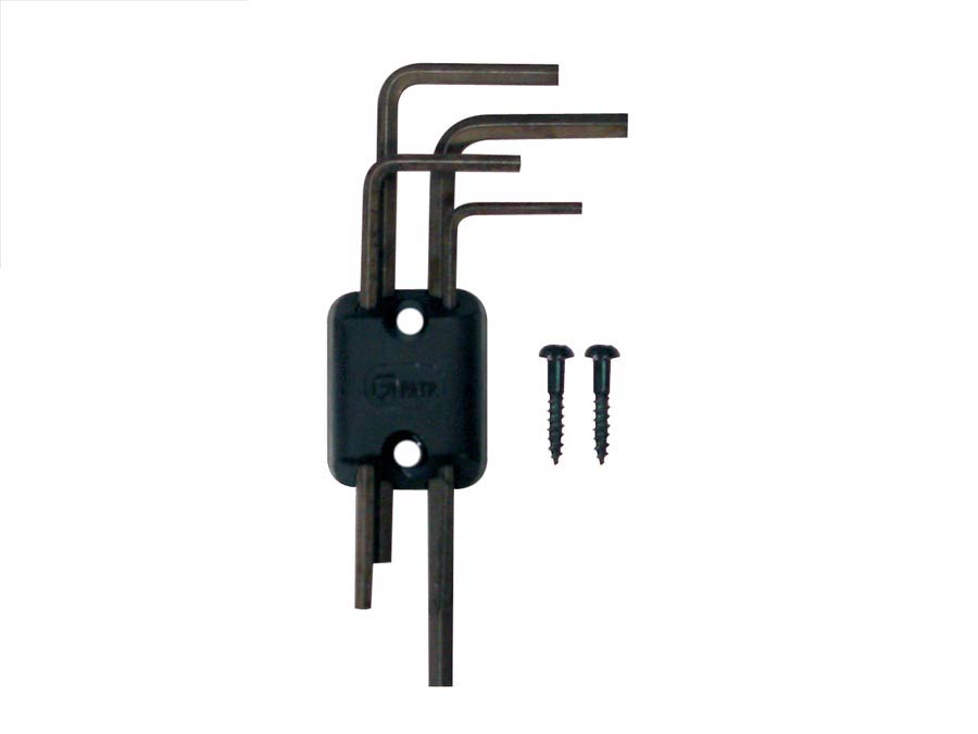 Allen wrench set with holder and screws, 4 sizes, 1.5/2.0/2.5/3.0mm