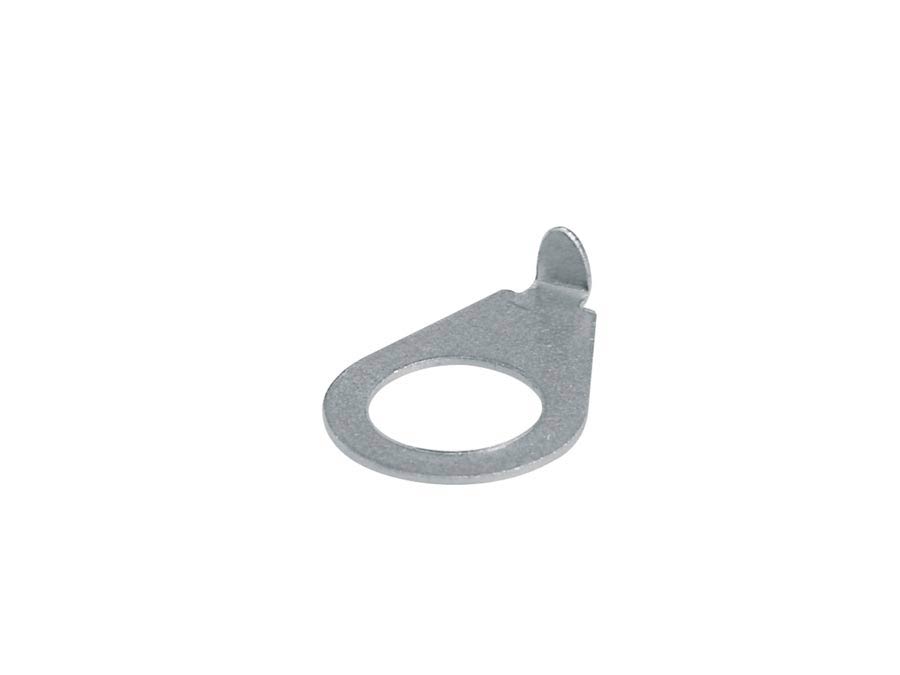 Pointer washers, 6-pack, 90 degrees angled point, 9,5mm hole for inch pots, nickel