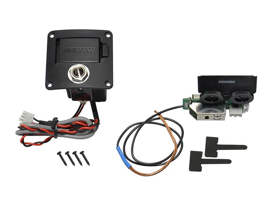Replacement part Fishman Sonitone preamp with pickup, battery box and