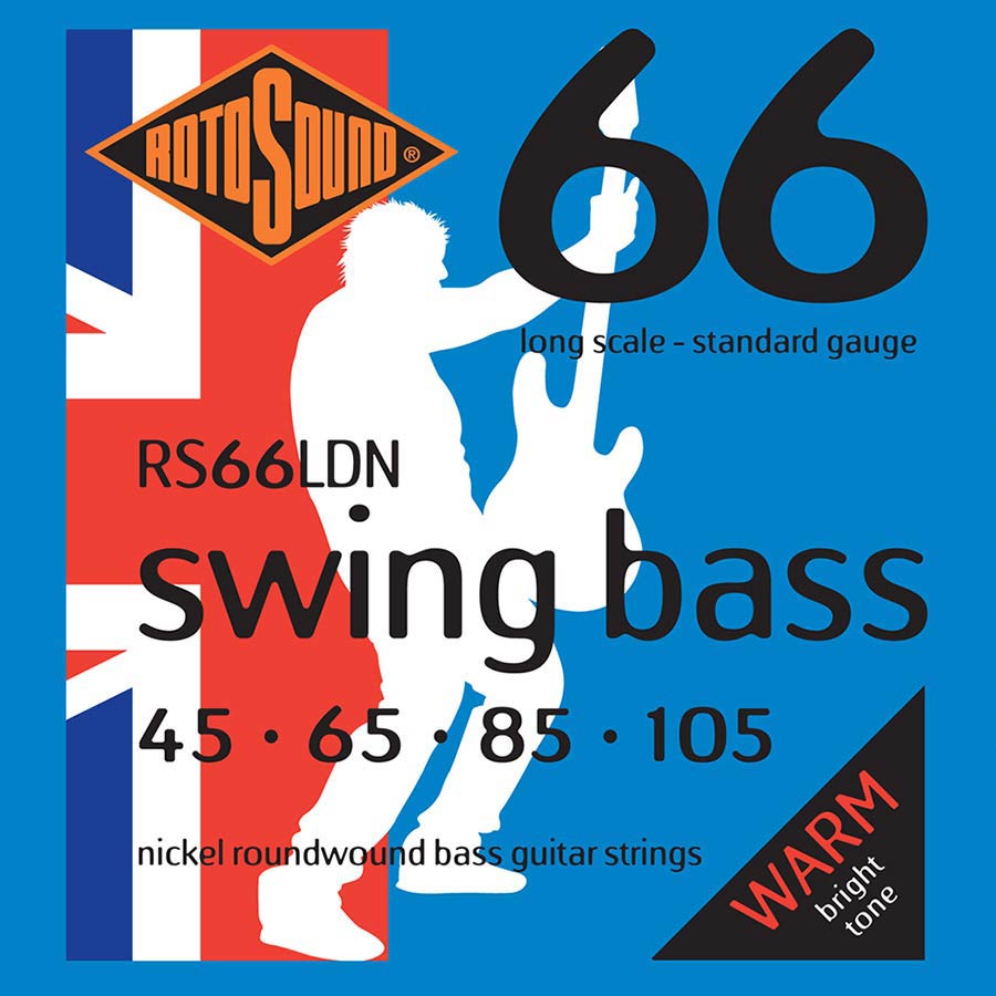RS66LDN Rotosound Swing Bass 66 string set electric bass nickel wound 45-105