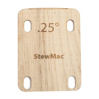 StewMac neck shim 0.25 degree shaped for electric bolt on neck