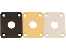 Load image into Gallery viewer, Square plastic Les Paul jack plates (import size)
