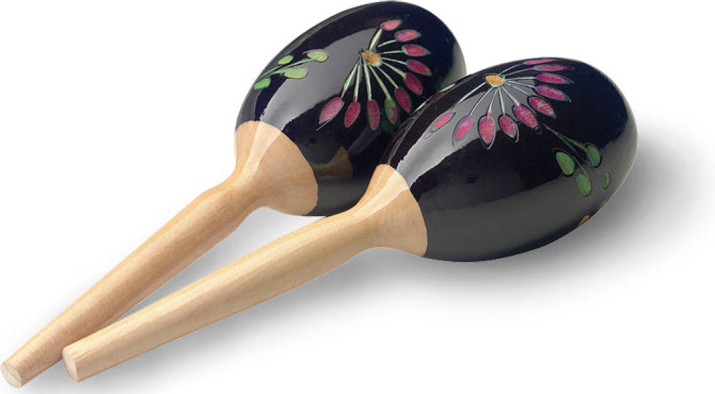 Stagg Wood Maracas Oval 19cm Black