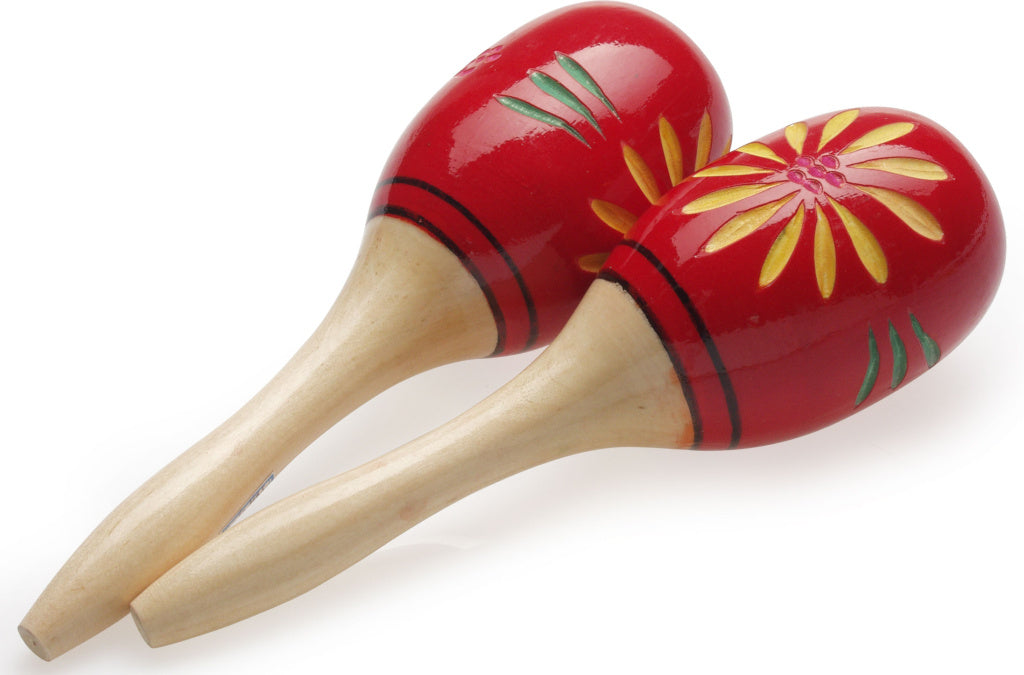 Stagg Wood Maracas Oval 26cm Red