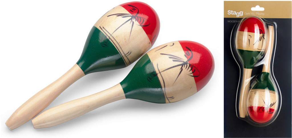 Stagg Wood Maracas Oval 26cm Mexican
