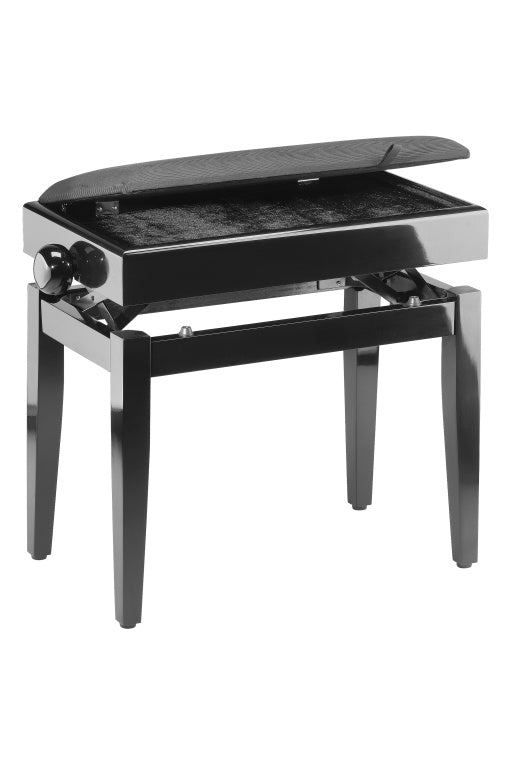 Stagg Black Piano Bench Black Velvet