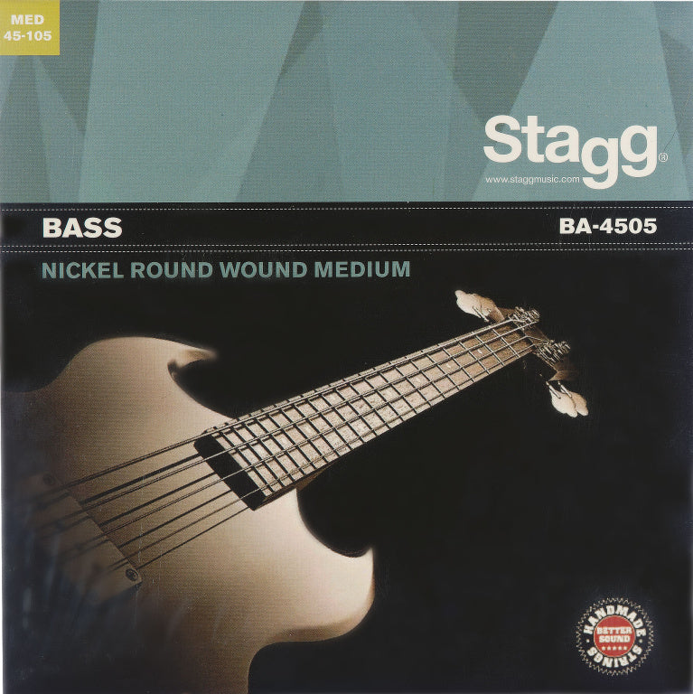 Stagg 4 String Bass Set/Nickel Round Wound/Medium