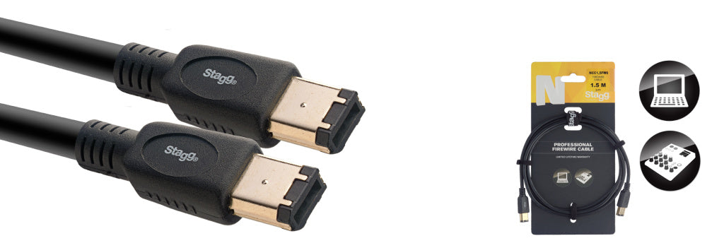 Stagg 1.5M/5Ft Firewire Cable/6 Pin-400
