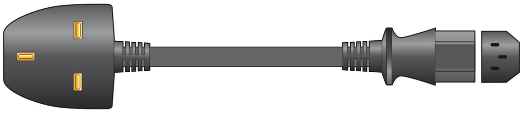 Mercury Power Lead UK Plug - IEC Black 1.5m