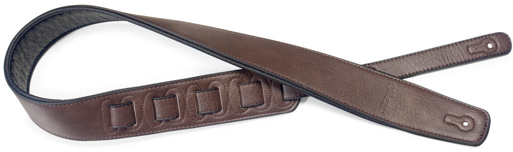 Stagg Padded Leather-Style Strap-Dark Brown