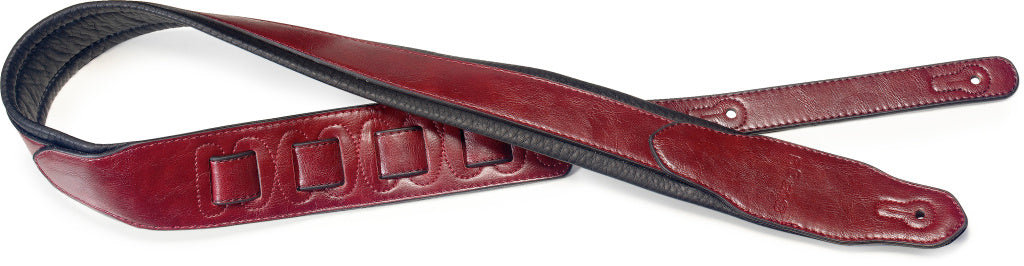 Stagg Padded Leather-Style Strap- Red