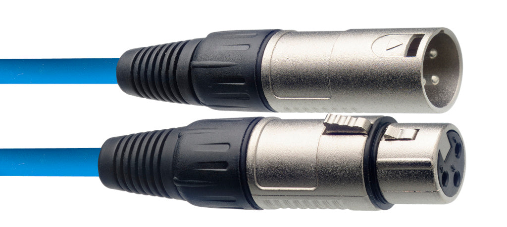 Stagg 6M/20Ft Blue Mic Cable XLR Female-XLR Male