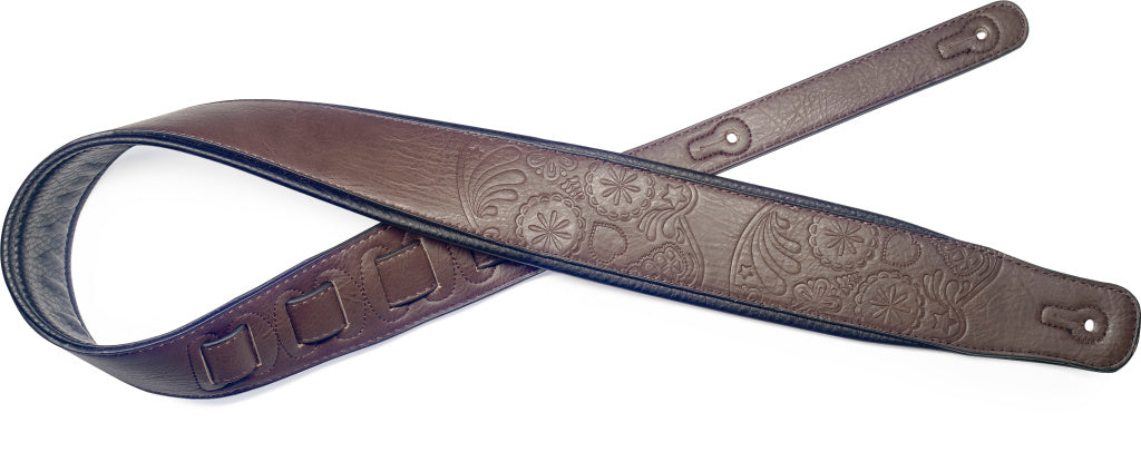 Stagg Padded Leather-Style Mexican Skull - Dark Brown