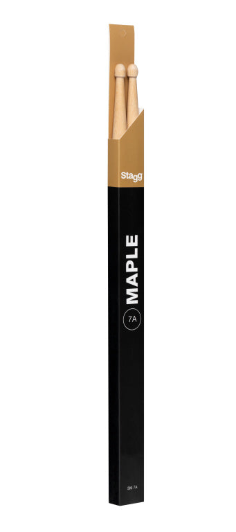 Stagg 1 Pair Maple Sticks-Wood Tip/7A