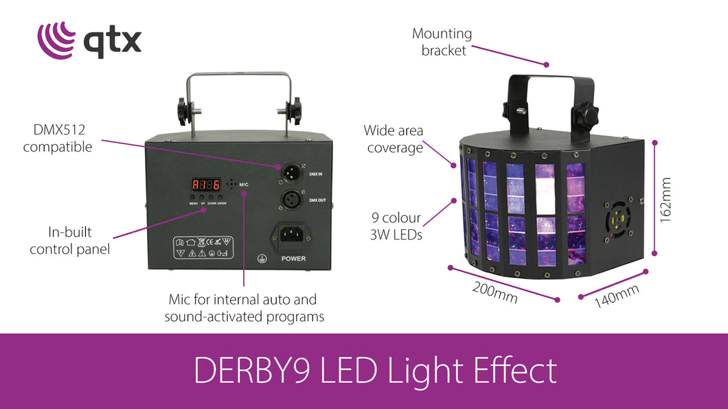 QTX LED Derby9 Light Effect