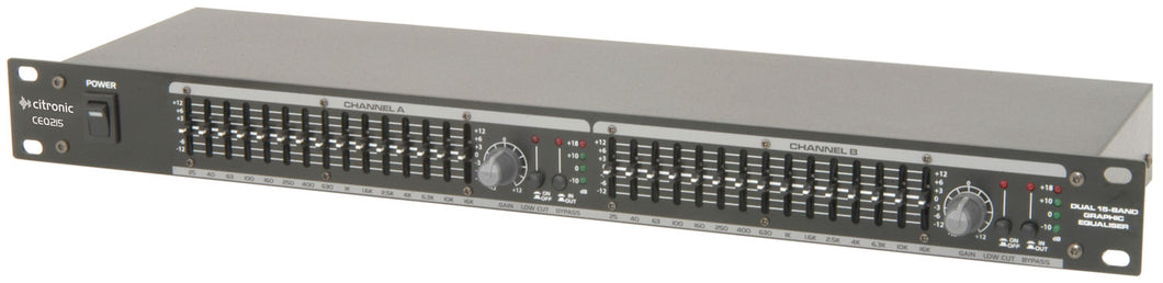 Citronic CEQ215 2 x 15-band graphic EQ