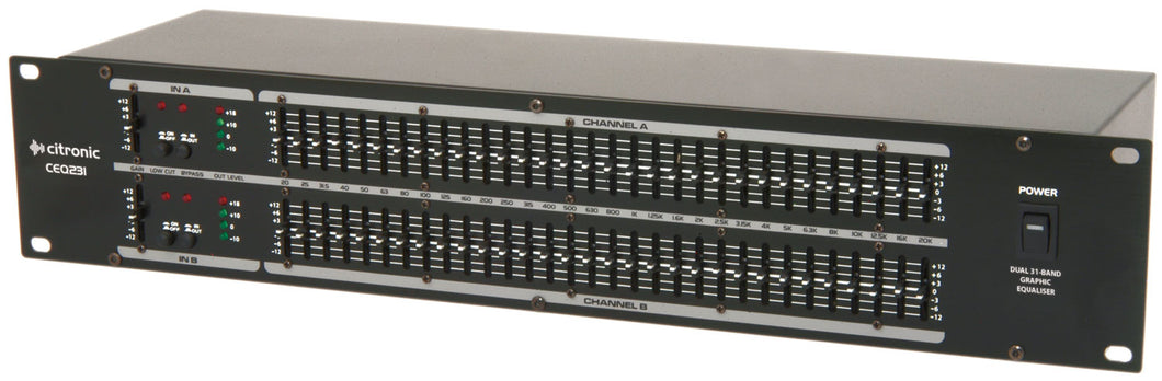 Citronic CEQ231 2 x 31-band graphic EQ