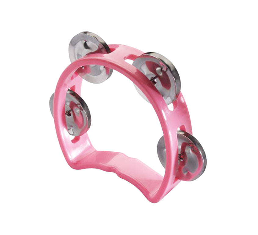 Stagg Cutaway Tambourine 4 Jingle Pink