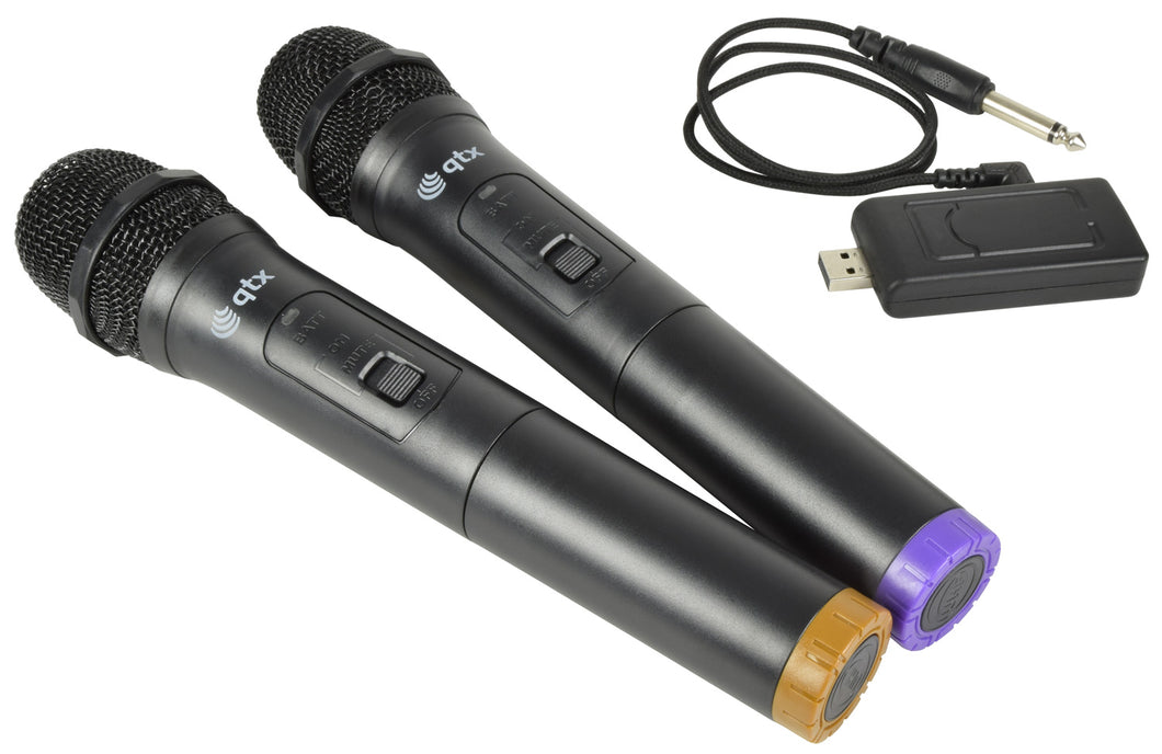 QTX U-MIC Dual Handheld UHF System 863.2+864.8MHz