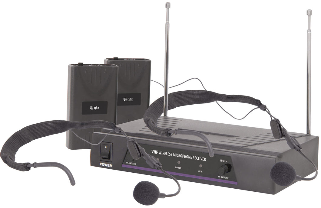 QTX VHF dual neckband wireless system - 173.8 + 174.8MHz