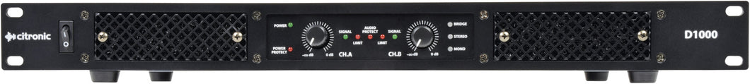 Citronic D1000 Class-D Amplifier 2 x 500Wrms