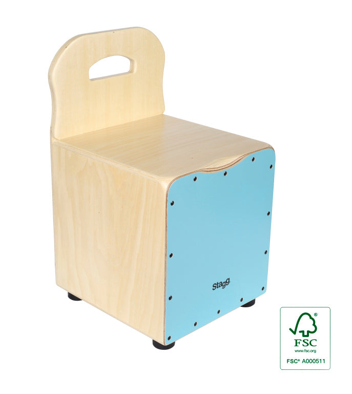 Stagg Kid Cajon Blue + Back Rest