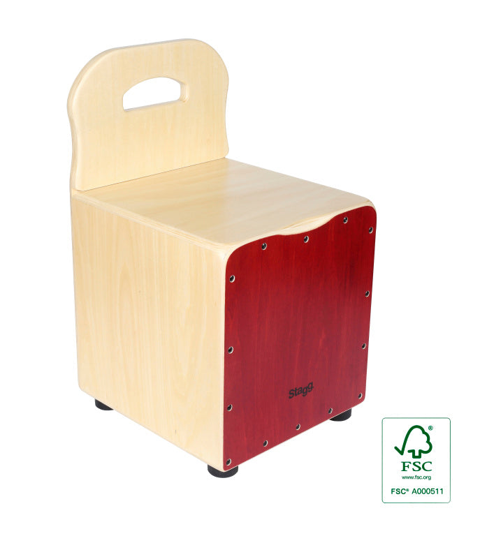 Stagg Kid Cajon Red + Back Rest