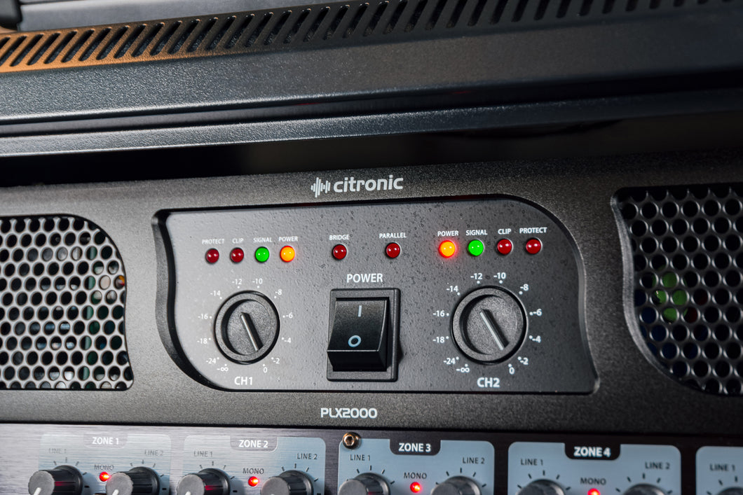 Citronic PLX2000 power amplifier, 2 x 700W @ 4 Ohms
