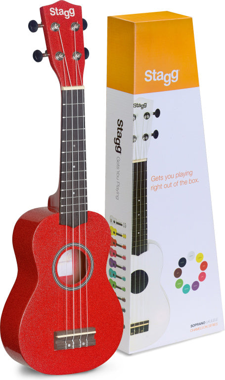 Stagg Soprano Ukulele Red+Bag